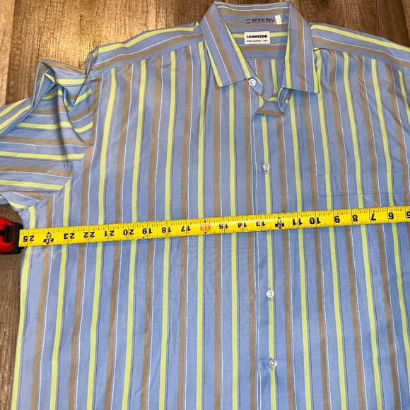 Lorezini Made in Italy Men's 100% Button Down Long Sleeve size L - Picture 3 of 4